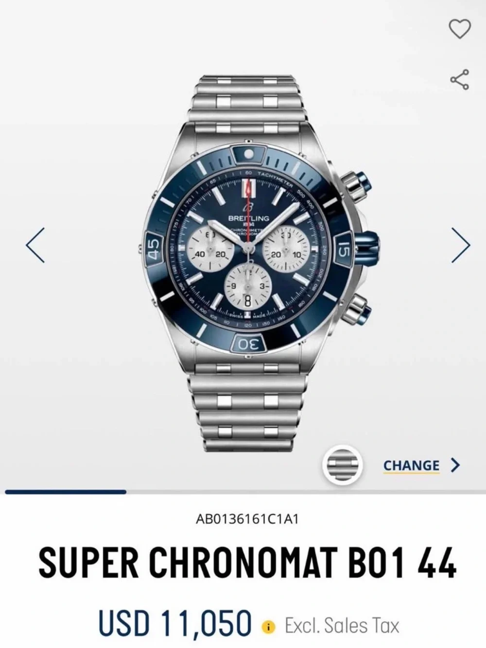 Breitling AB0136161C1A1 Chronomat B01 42 Blue Dial
